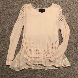 Anthropologie Cream Sweater